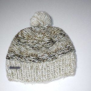 Screamer Knit Wool Blend Winter Beanie Hat White Cream